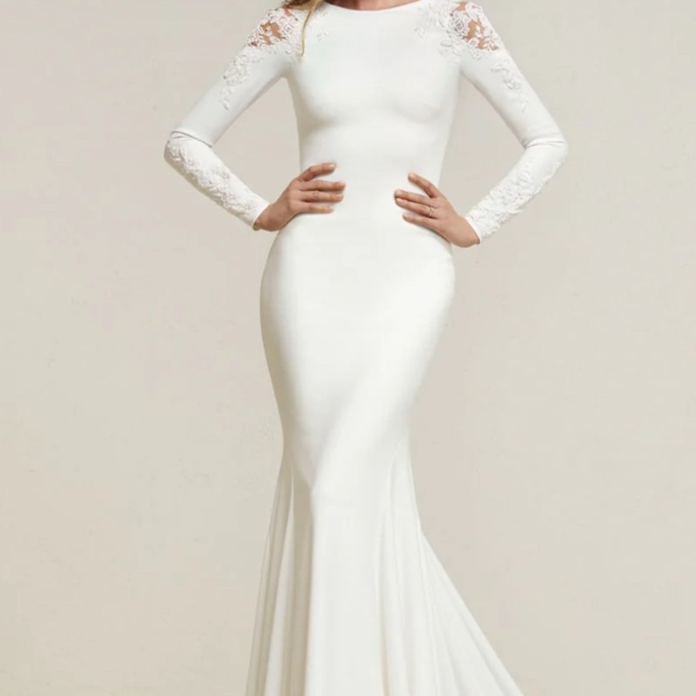 Pronovias White Wedding Dress Size 2